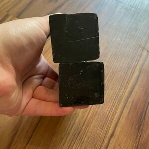 TWO Wooden candlestick holders